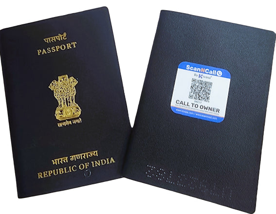 ScanNcall Passport QR Tag - Lost Passport Get it Back Instantly