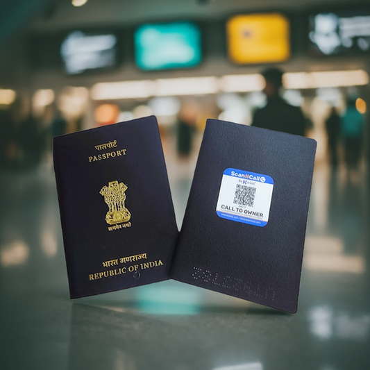ScanNcall Passport QR Tag - Lost Passport Get it Back Instantly