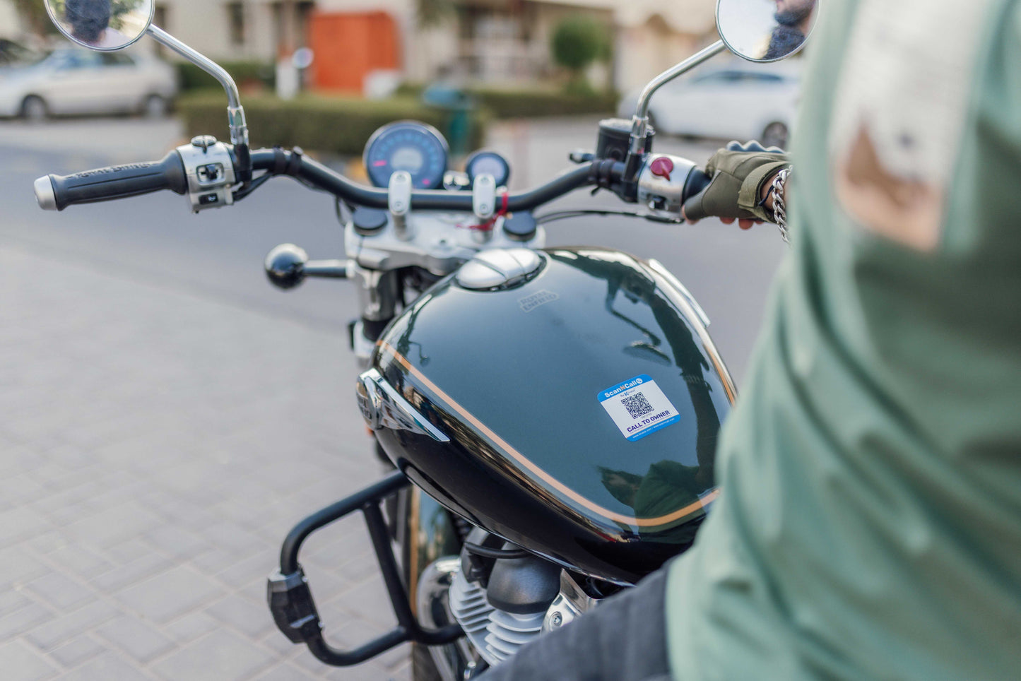 ScanNcall Smart QR for Bikes & Scooters – With Instant Contact & Emergency Call Solution