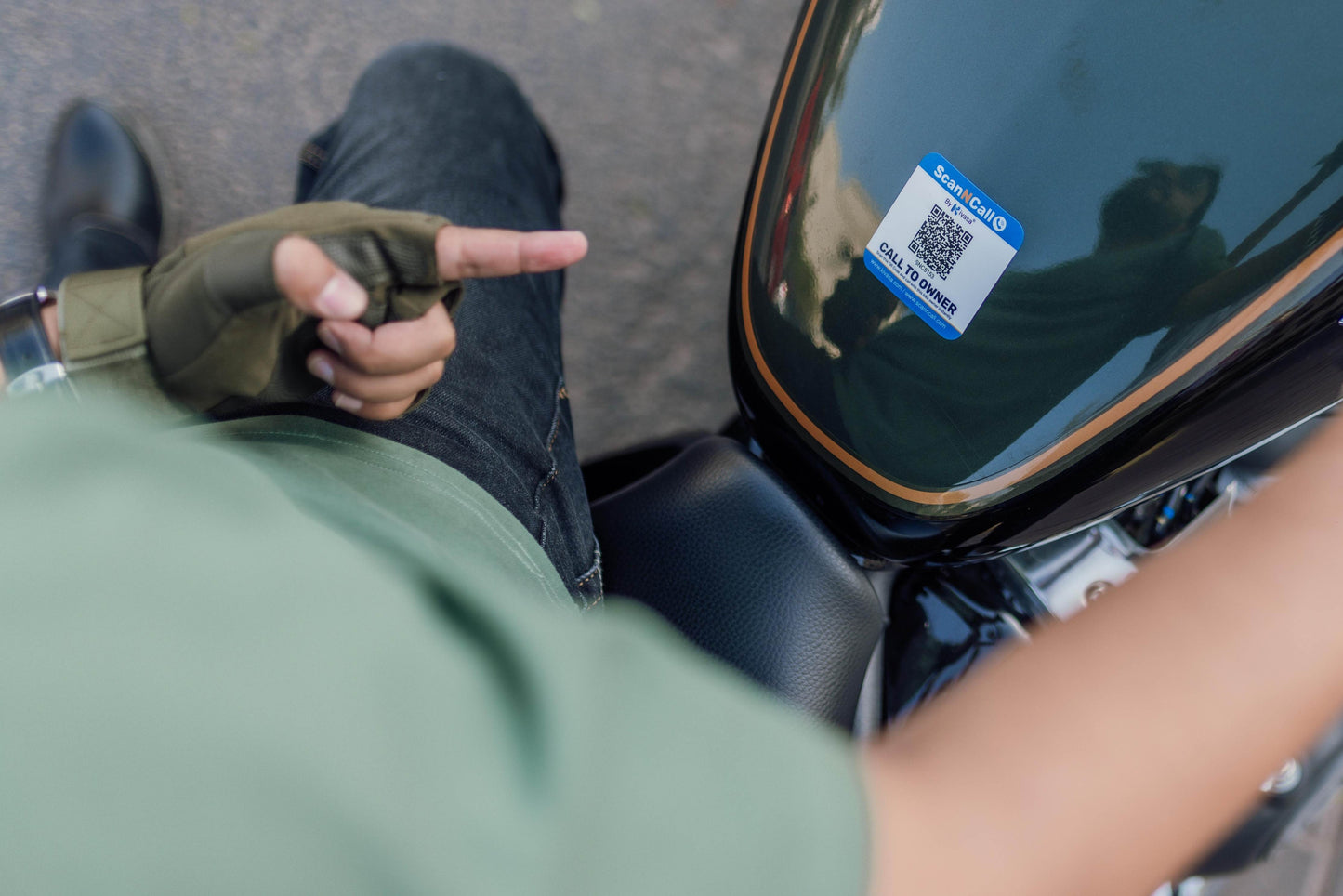 ScanNcall Smart QR for Bikes & Scooters – With Instant Contact & Emergency Call Solution