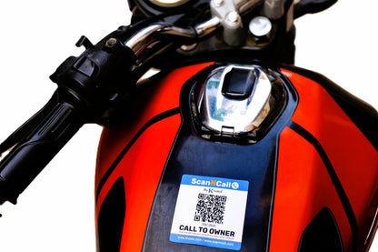 ScanNcall Smart QR for Bikes & Scooters – With Instant Contact & Emergency Call Solution
